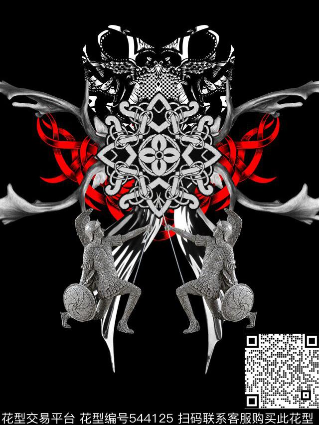 t恤华亿平台潮流翅膀数码印花华亿平台下载（图片编号: 544125） - 瓦栏（Walan）