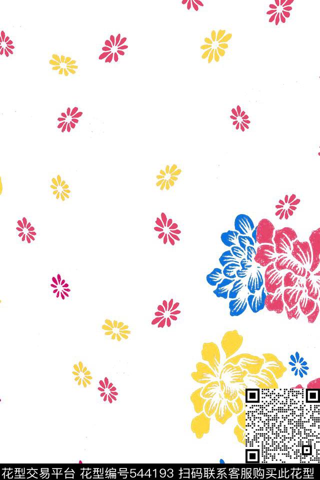 清新色彩时尚传统印花华亿平台下载（图片编号: 544193） - 瓦栏（Walan）