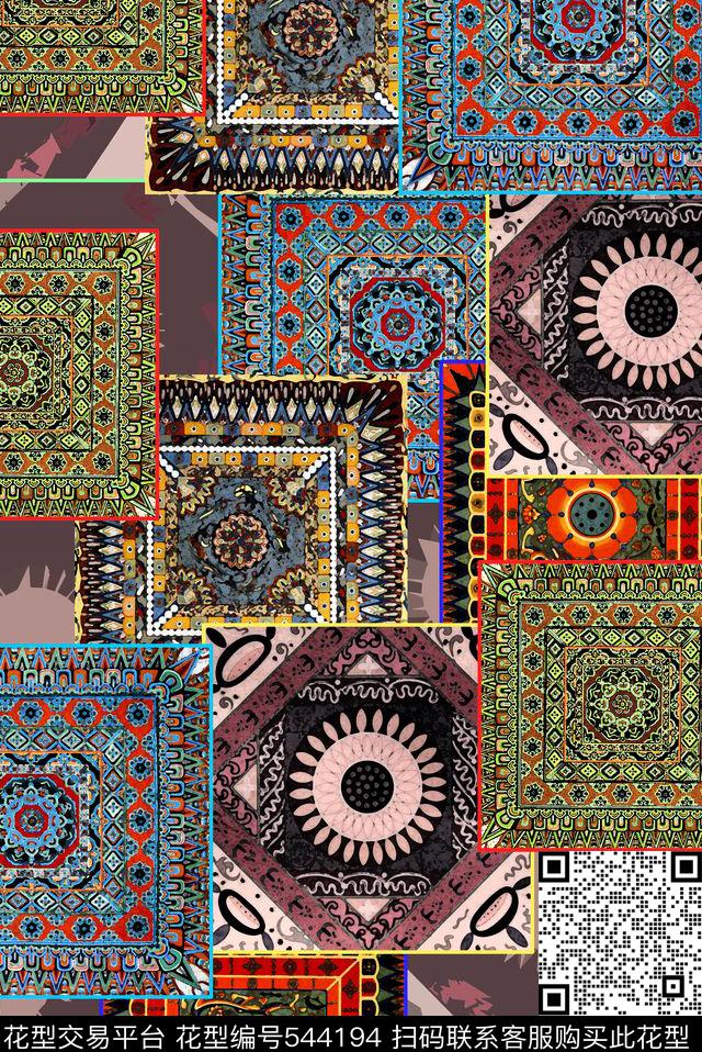 复古时尚大牌传统印花华亿平台下载（图片编号: 544194） - 瓦栏（Walan）