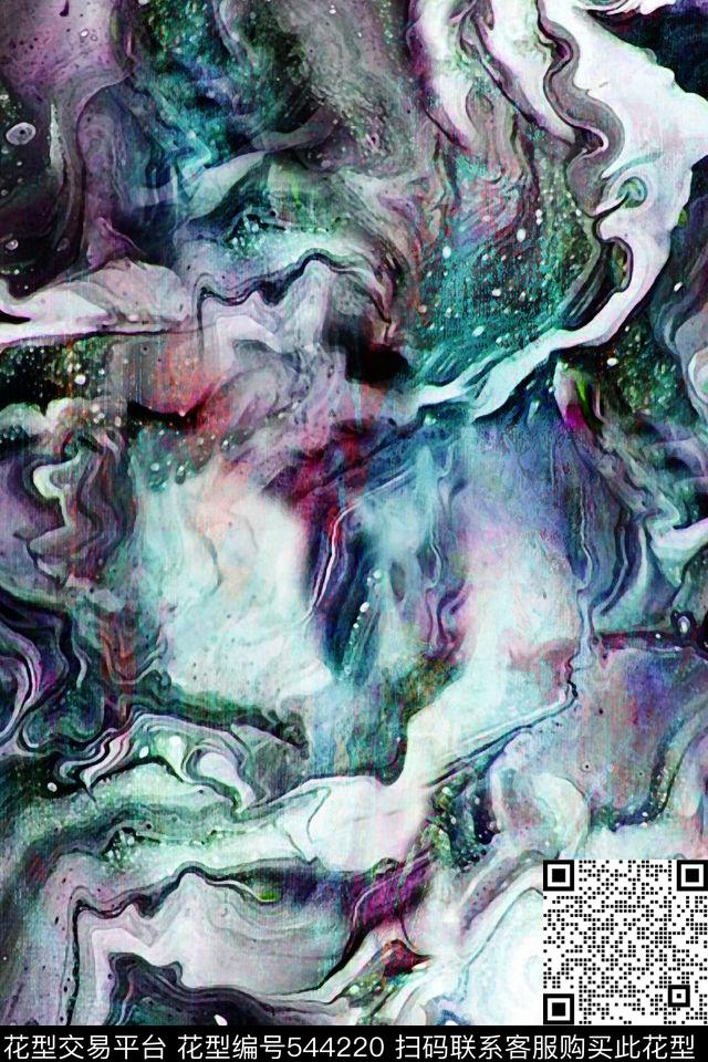 时尚流行大理石机理流线型线条数码印花华亿平台下载（图片编号: 544220） - 瓦栏（Walan）