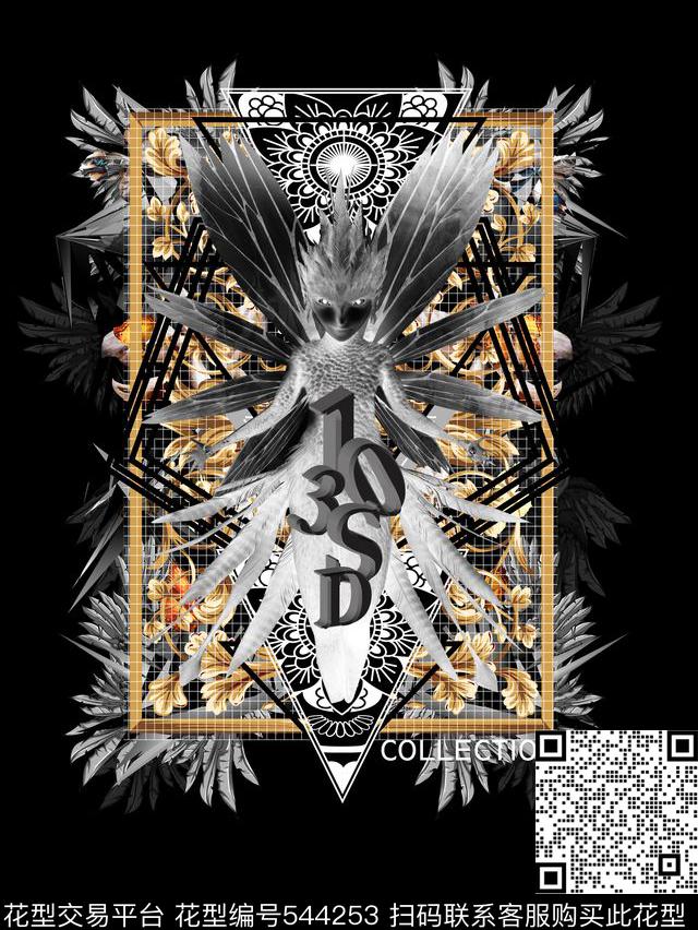 CG原画T恤潮牌数码印花华亿平台下载（图片编号: 544253） - 瓦栏（Walan）