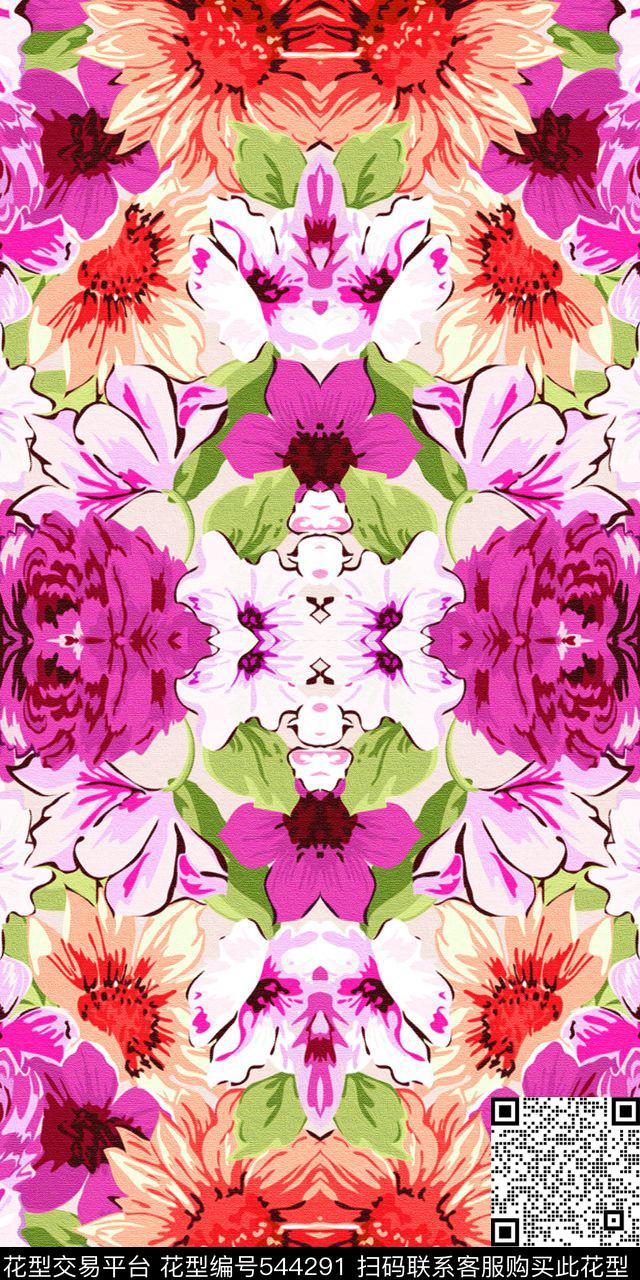 花卉优雅时尚外套卫衣连衣裙传统印花华亿平台下载（图片编号: 544291） - 瓦栏（Walan）