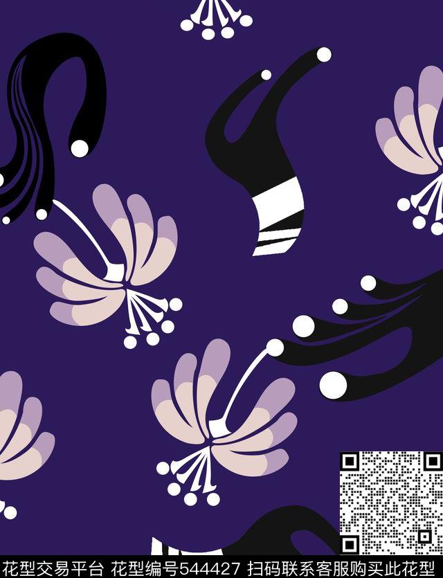 几何抽象色块传统印花华亿平台下载（图片编号: 544427） - 瓦栏（Walan）