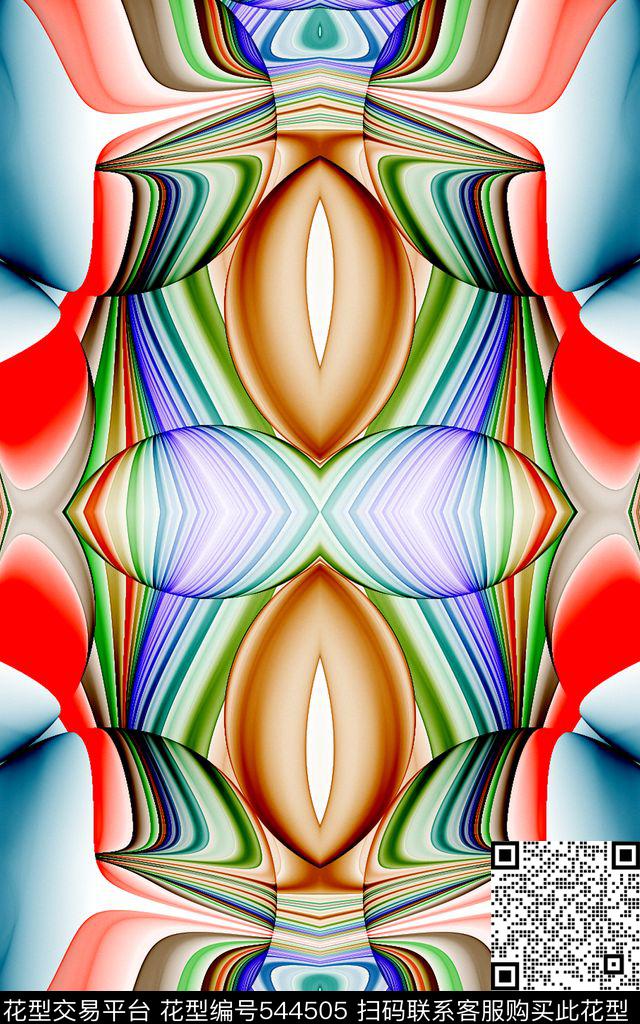 动物纹理抽象对称几何花卉纹理服装花卉数码印花华亿平台下载（图片编号: 544505） - 瓦栏（Walan）