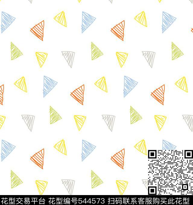 线条几何婴幼花传统印花华亿平台下载（图片编号: 544573） - 瓦栏（Walan）