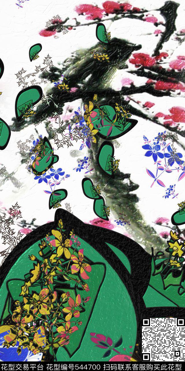定位花花卉民族风数码印花华亿平台下载（图片编号: 544700） - 瓦栏（Walan）