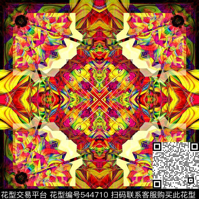 抽象创意大牌数码印花华亿平台下载（图片编号: 544710） - 瓦栏（Walan）