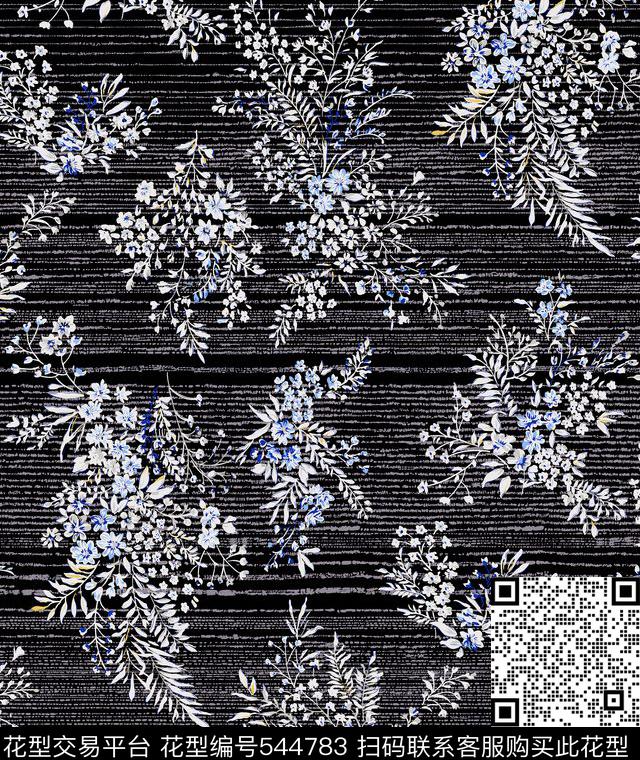 花卉小碎花花纹传统印花华亿平台下载（图片编号: 544783） - 瓦栏（Walan）