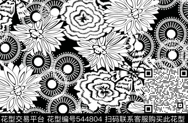 花卉小碎花花纹传统印花华亿平台下载（图片编号: 544804） - 瓦栏（Walan）