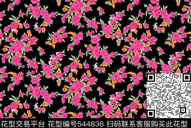花卉小碎花花纹传统印花华亿平台下载（图片编号: 544836） - 瓦栏（Walan）