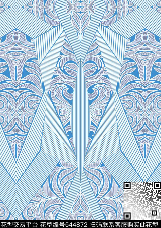 复古几何几何线传统印花华亿平台下载（图片编号: 544872） - 瓦栏（Walan）