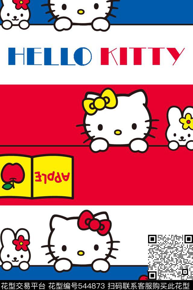 创意服装面料创意图案设计Kitty传统印花华亿平台下载（图片编号: 544873） - 瓦栏（Walan）