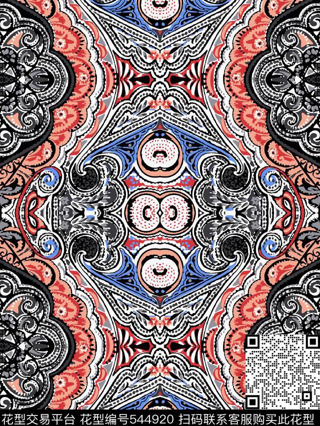 欧式佩斯利箱包传统印花华亿平台下载（图片编号: 544920） - 瓦栏（Walan）