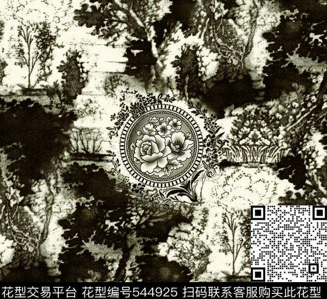 男装印花男装T恤古典数码印花华亿平台下载（图片编号: 544925） - 瓦栏（Walan）