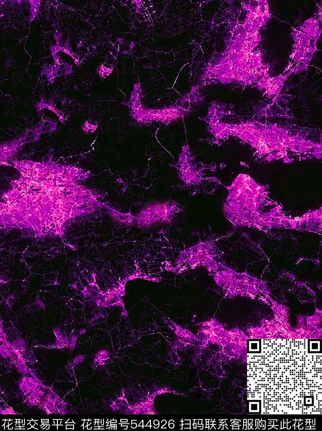 个性时尚脉络几何荧光色数码印花华亿平台下载（图片编号: 544926） - 瓦栏（Walan）