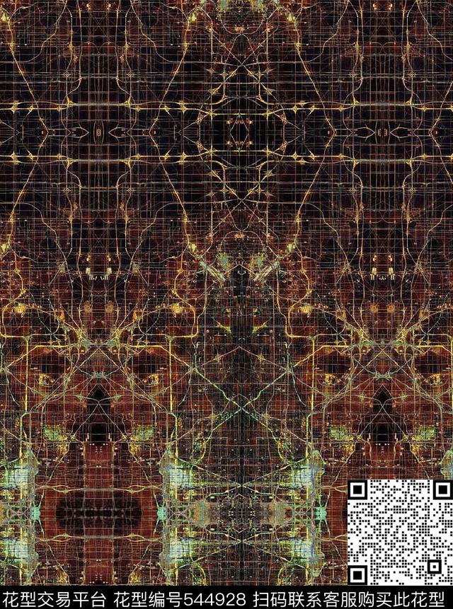 对称延续数码印花华亿平台下载（图片编号: 544928） - 瓦栏（Walan）