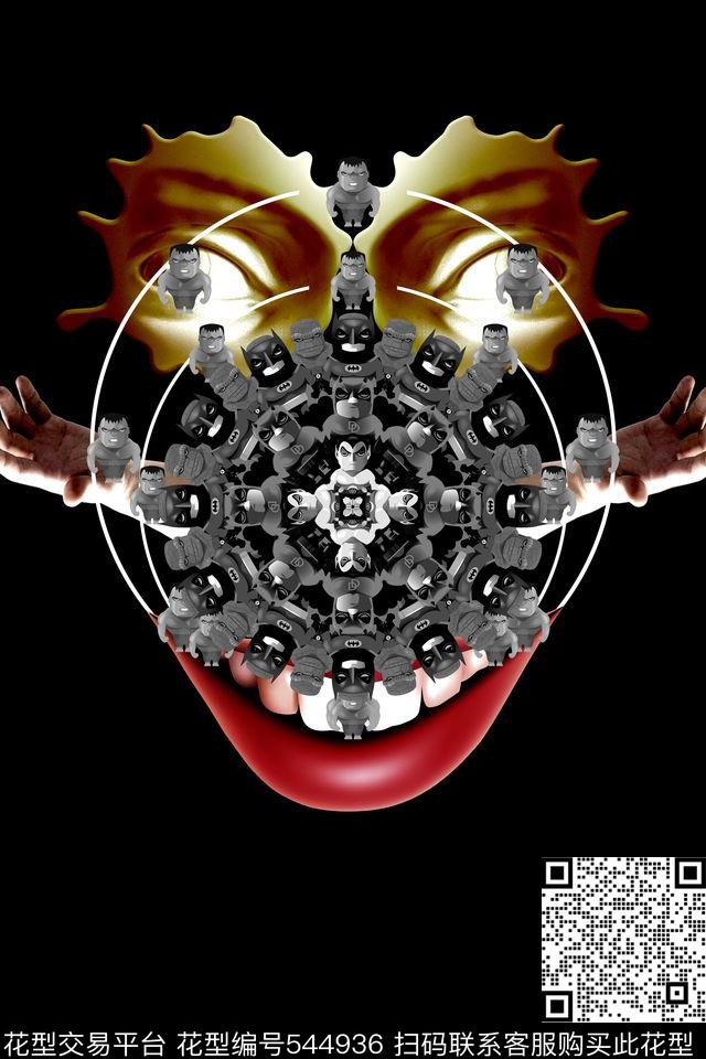 嘴唇眼睛手数码印花华亿平台下载（图片编号: 544936） - 瓦栏（Walan）