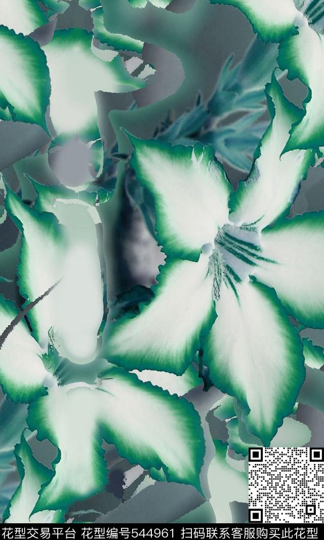 时尚浪漫花卉梦幻花卉传统印花华亿平台下载（图片编号: 544961） - 瓦栏（Walan）