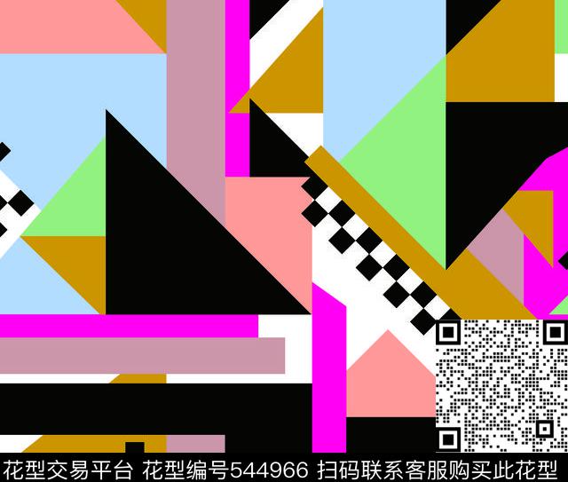 几何三角形方块传统印花华亿平台下载（图片编号: 544966） - 瓦栏（Walan）