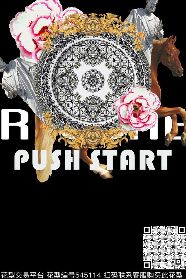 t恤华亿平台潮流复古数码印花华亿平台下载（图片编号: 545114） - 瓦栏（Walan）