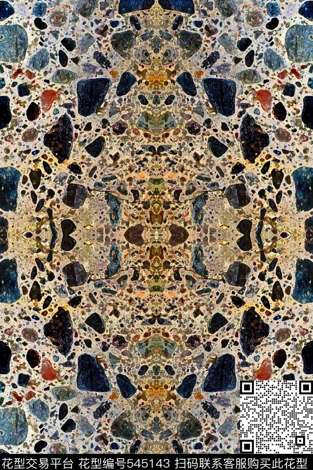 热带鱼抽象浮雕肌理数码印花华亿平台下载（图片编号: 545143） - 瓦栏（Walan）