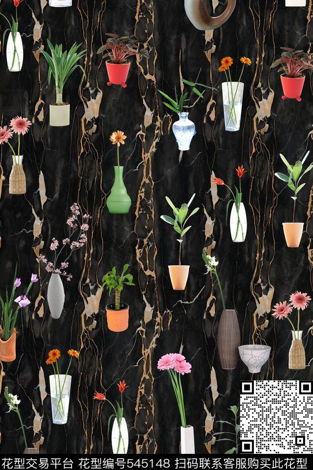 罂粟花郁金香百合数码印花华亿平台下载（图片编号: 545148） - 瓦栏（Walan）