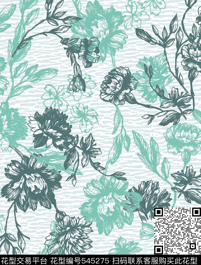 海棠叶子服装传统印花华亿平台下载（图片编号: 545275） - 瓦栏（Walan）