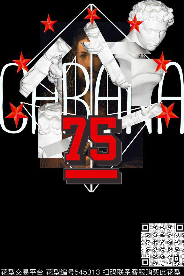 t恤华亿平台潮流复古数码印花华亿平台下载（图片编号: 545313） - 瓦栏（Walan）