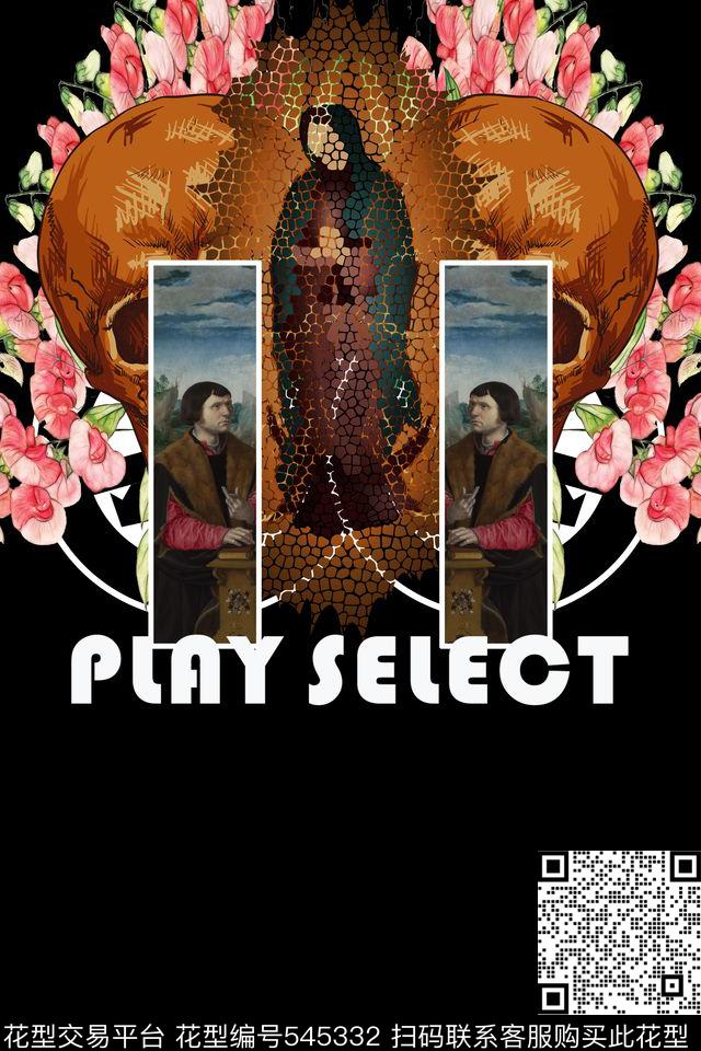 t恤华亿平台潮流复古数码印花华亿平台下载（图片编号: 545332） - 瓦栏（Walan）