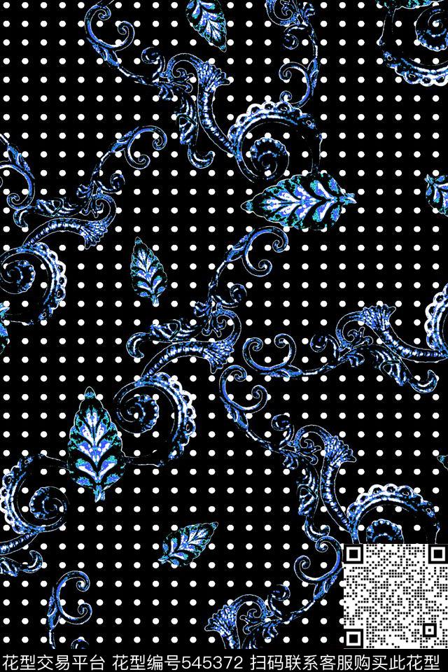 时尚欧式金属几何波点卫衣衬衫男装圆点大牌M【欧式】数码印花华亿平台下载（图片编号: 545372） - 瓦栏（Walan）