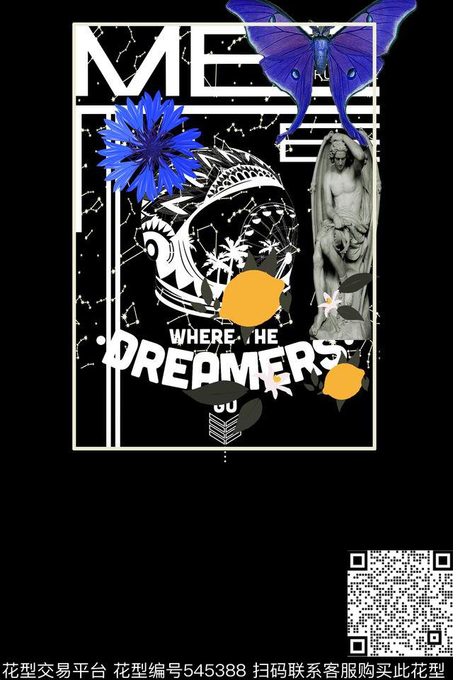 t恤华亿平台潮流抽象数码印花华亿平台下载（图片编号: 545388） - 瓦栏（Walan）