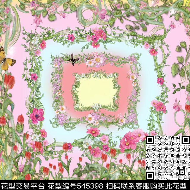 创意花边方形数码印花华亿平台下载（图片编号: 545398） - 瓦栏（Walan）