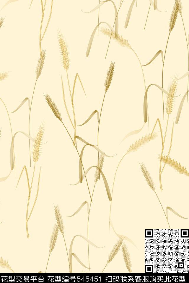 流行时尚稻草田园风数码印花华亿平台下载（图片编号: 545451） - 瓦栏（Walan）