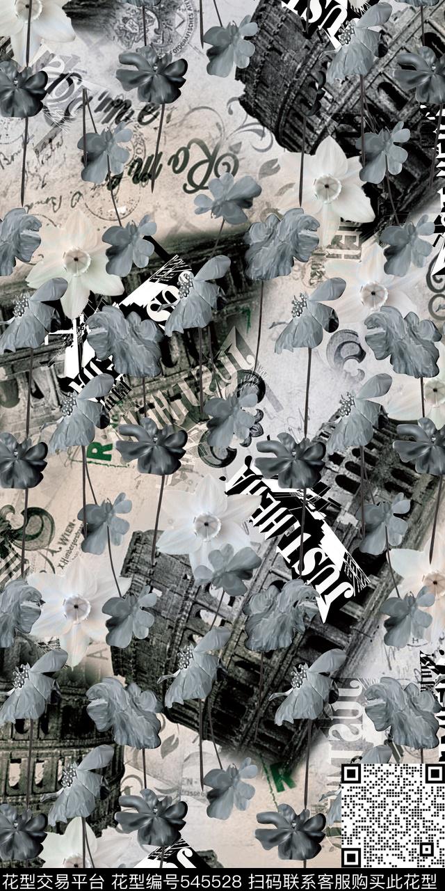 民族风花卉欧式数码印花华亿平台下载（图片编号: 545528） - 瓦栏（Walan）