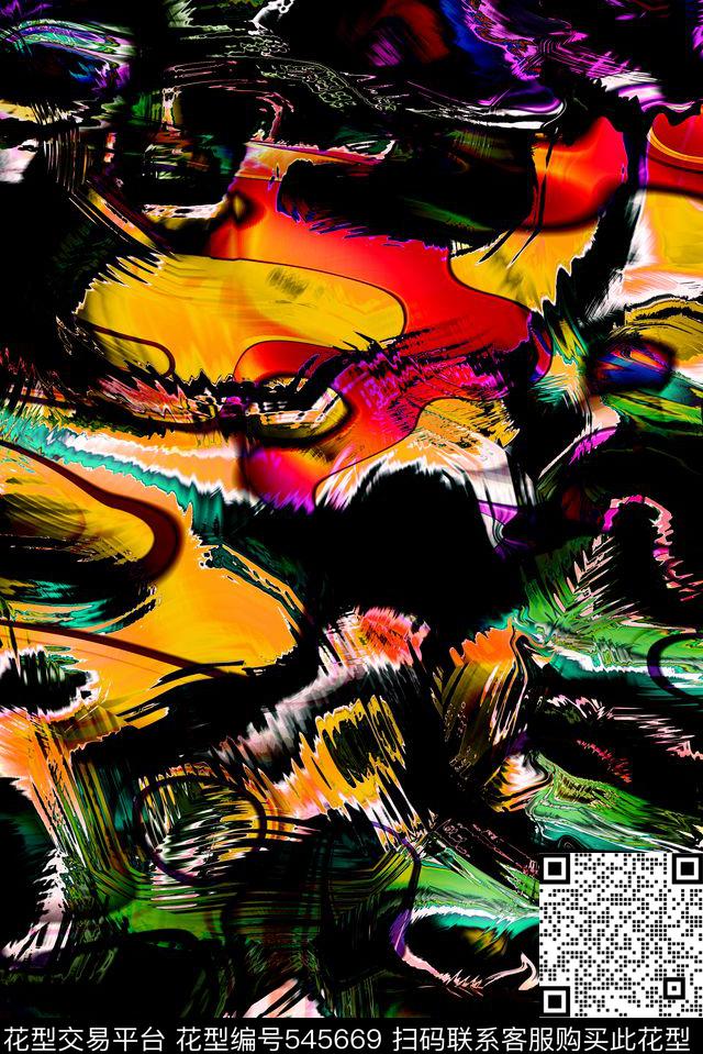 不规则几何几何艺术数码印花华亿平台下载（图片编号: 545669） - 瓦栏（Walan）