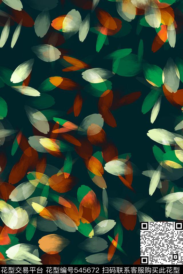 花瓣抽象女装数码印花华亿平台下载（图片编号: 545672） - 瓦栏（Walan）
