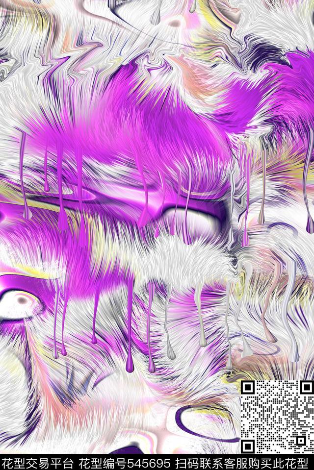 滴状流动皮毛数码印花华亿平台下载（图片编号: 545695） - 瓦栏（Walan）