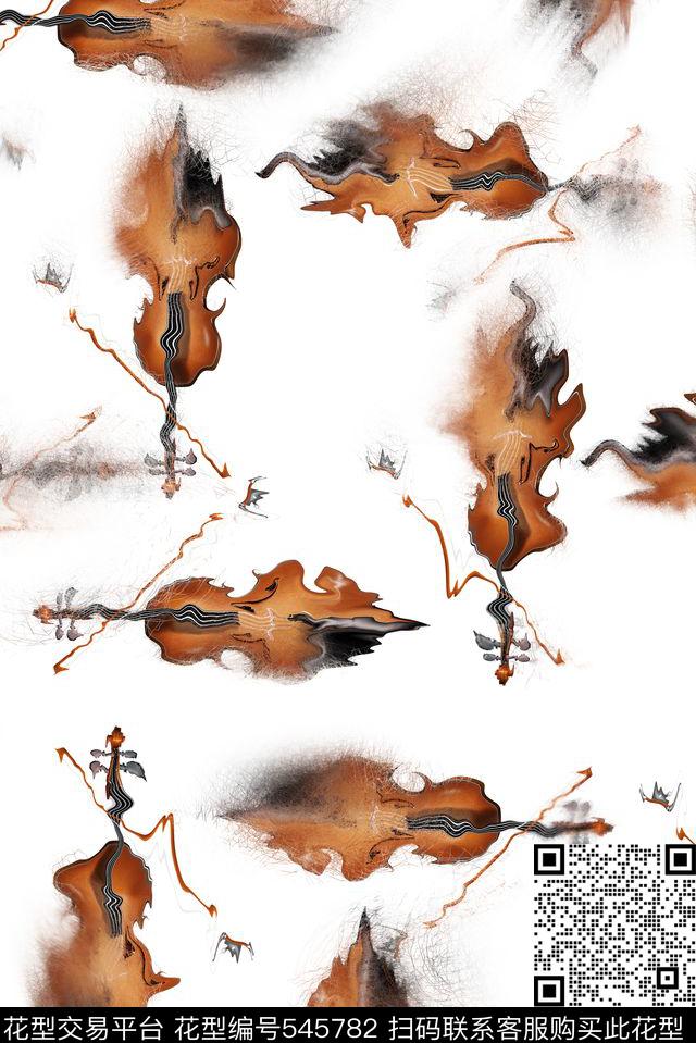 融化时尚手绘数码印花华亿平台下载（图片编号: 545782） - 瓦栏（Walan）