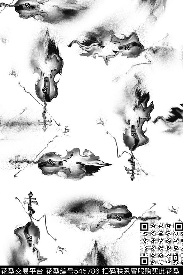 手绘小提琴融化数码印花华亿平台下载（图片编号: 545786） - 瓦栏（Walan）