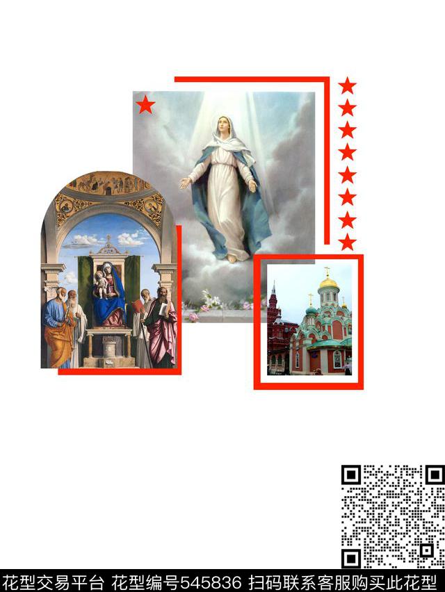 t恤华亿平台潮流复古数码印花华亿平台下载（图片编号: 545836） - 瓦栏（Walan）