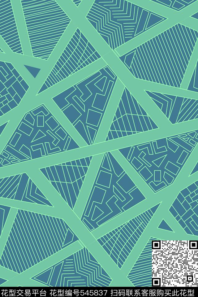 抽象线条不规则图形传统印花华亿平台下载（图片编号: 545837） - 瓦栏（Walan）