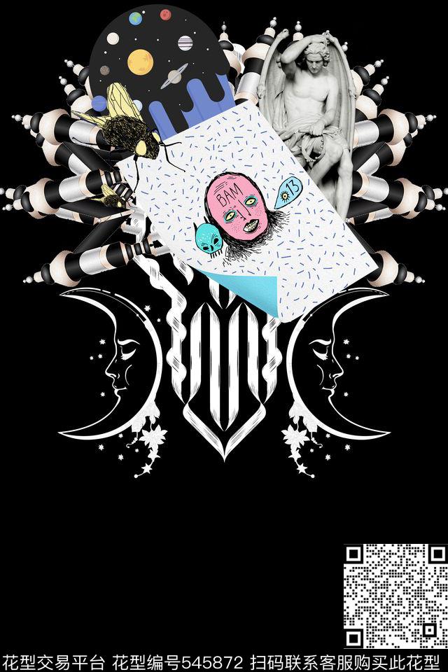 t恤华亿平台潮流复古数码印花华亿平台下载（图片编号: 545872） - 瓦栏（Walan）