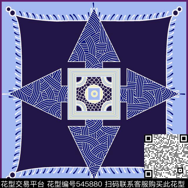 方巾几何简约数码印花华亿平台下载（图片编号: 545880） - 瓦栏（Walan）
