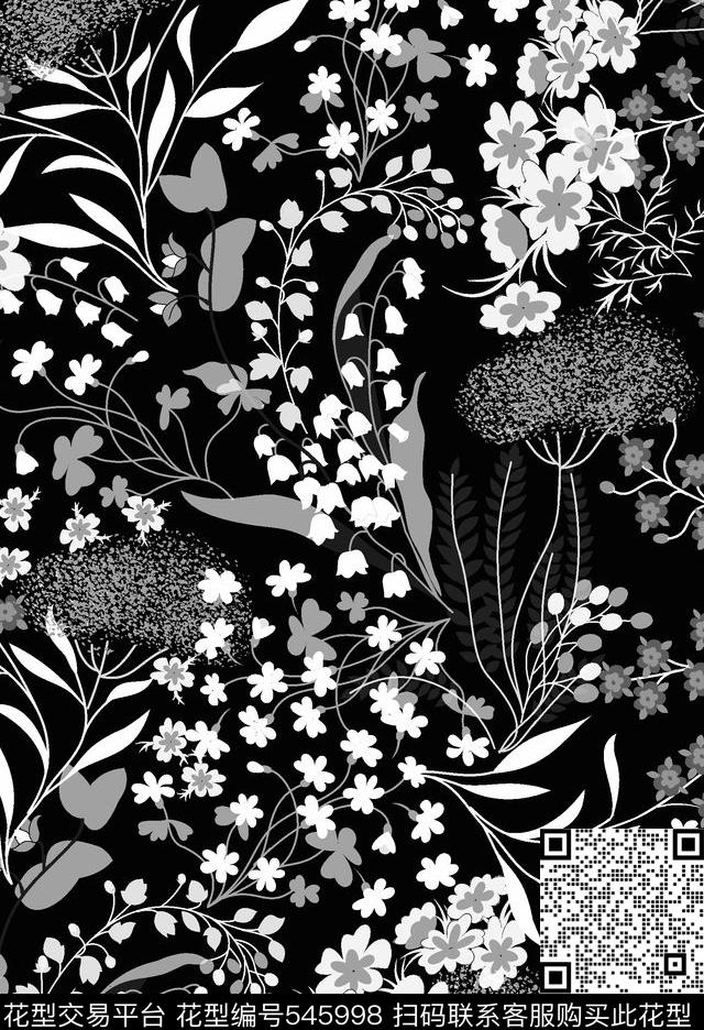 田园花卉传统印花华亿平台下载（图片编号: 545998） - 瓦栏（Walan）