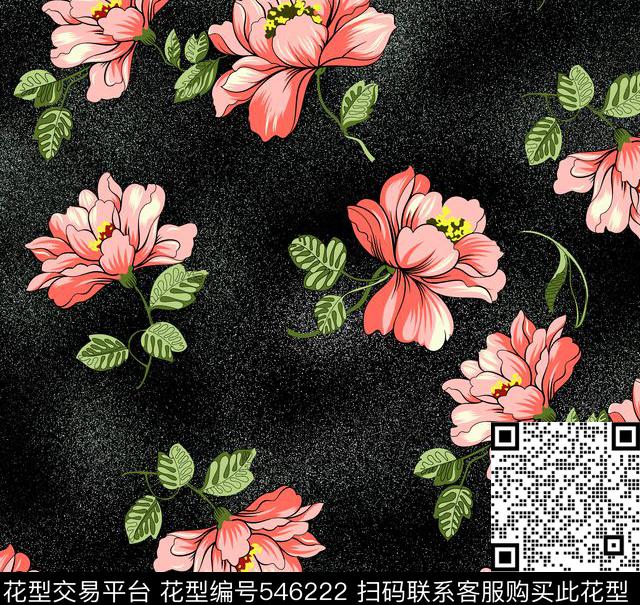 田园花卉传统印花华亿平台下载（图片编号: 546222） - 瓦栏（Walan）