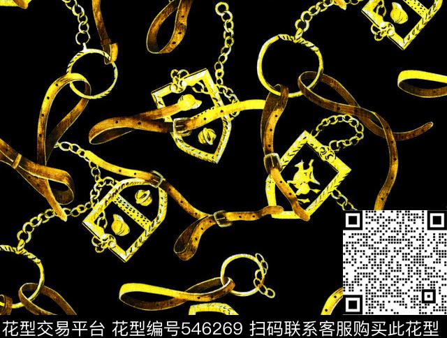 皮带盾牌铁链数码印花华亿平台下载（图片编号: 546269） - 瓦栏（Walan）