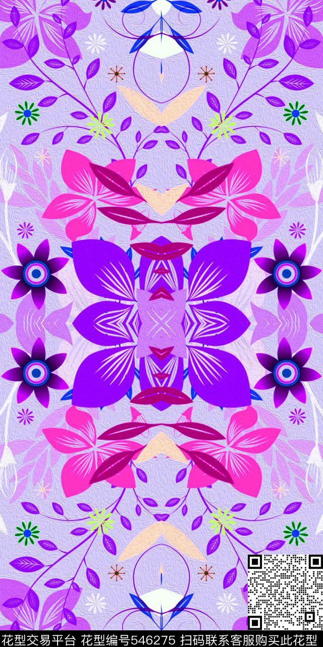 时尚油画花卉连衣裙外套羽绒服数码印花华亿平台下载（图片编号: 546275） - 瓦栏（Walan）