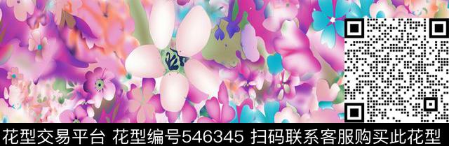 现代花卉漂亮传统印花华亿平台下载（图片编号: 546345） - 瓦栏（Walan）