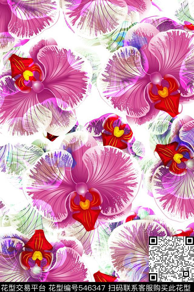 L.D~花卉炫彩L.D~建筑数码印花华亿平台下载（图片编号: 546347） - 瓦栏（Walan）