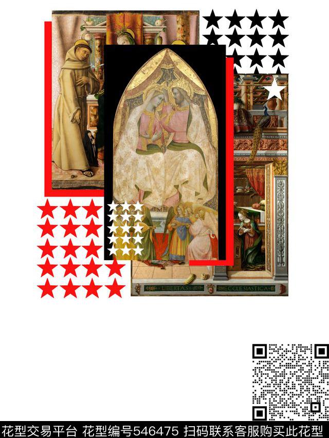 复古圣母男装华亿平台数码印花华亿平台下载（图片编号: 546475） - 瓦栏（Walan）